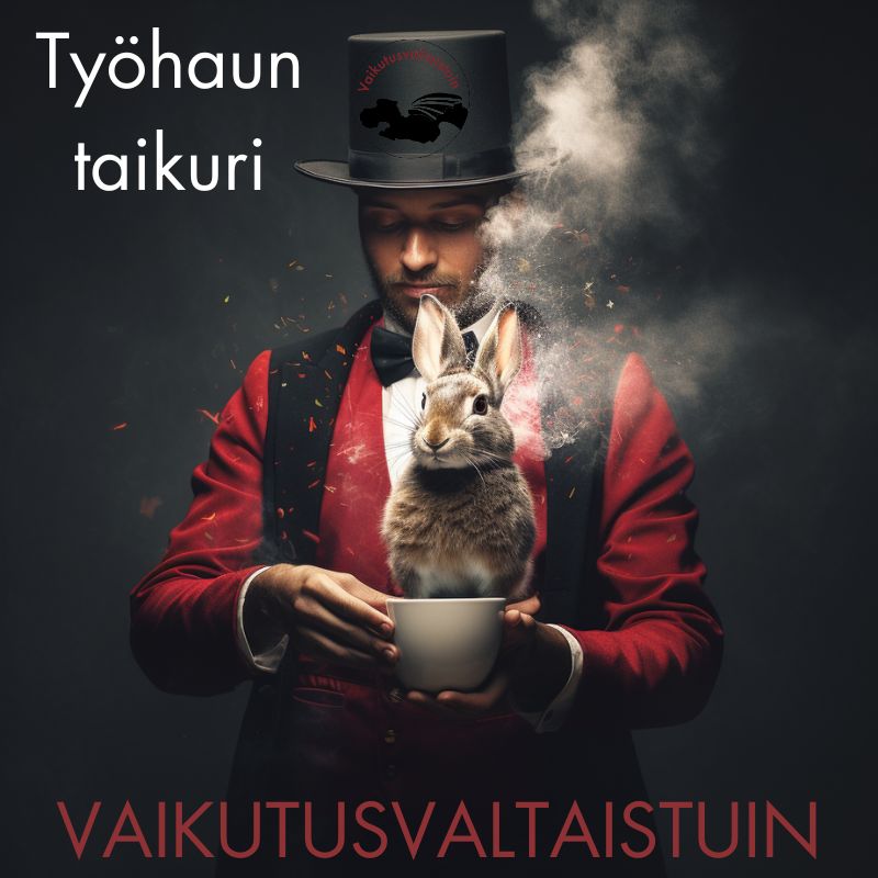 Työhaun taikuri vetää kanin kahvikupista